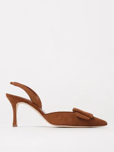 MANOLO BLAHNIK PUMPS MANOLO BLAHNIK WOMAN COLOR COCOA,428013113
