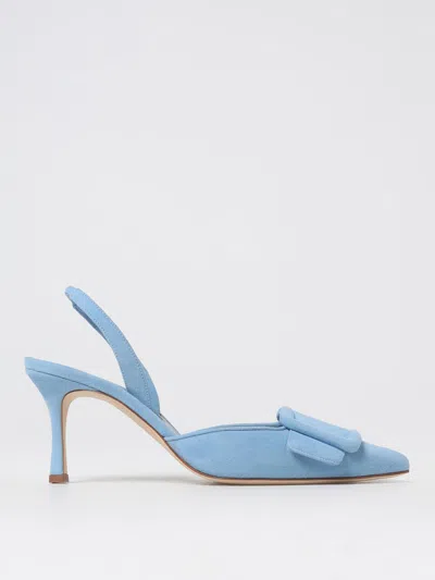 MANOLO BLAHNIK PUMPS MANOLO BLAHNIK WOMAN COLOR GNAWED BLUE,428013011