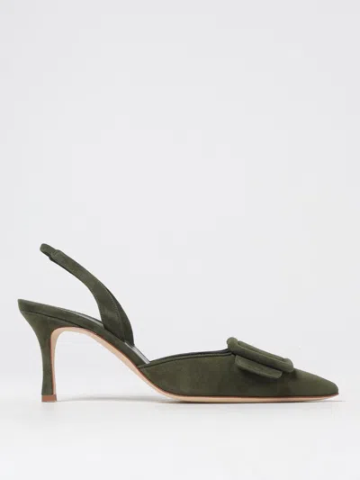 Manolo Blahnik High Heel Shoes  Woman Color Kaki