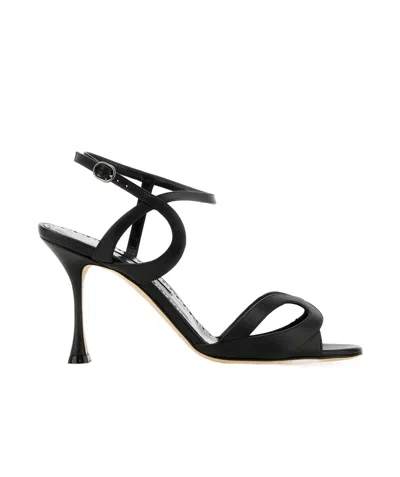 Manolo Blahnik High-heeled Sandals In Black
