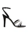 Manolo Blahnik 105mm Crystal-embellished Leather Sandals In Black