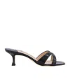 Manolo Blahnik Callamu 50 Patent-leather Mules In Black