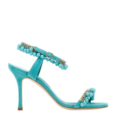 Manolo Blahnik High-heeled Sandals In Green
