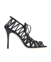 Manolo Blahnik Hollow-out High-heeled Sandals In Black