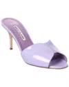 Manolo Blahnik Houramu 90 Patent Sandal In Purple