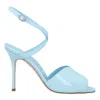 Manolo Blahnik Sandals Clear Blue In Blue