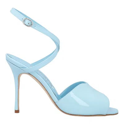 MANOLO BLAHNIK HOURANI 105 SANDAL BLUE