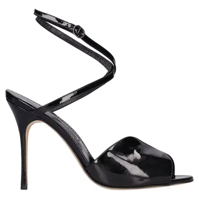 Manolo Blahnik Hourani 105 Sandals In Black