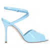 Manolo Blahnik Sandals Clear Blue In Blue
