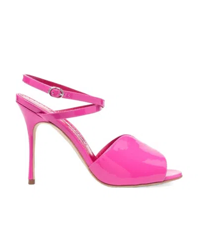Manolo Blahnik Hourani Open Toe Sandals In Pink