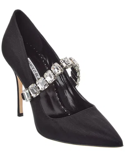 Manolo Blahnik Humiba 105 Moire Pump In Black