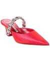 Manolo Blahnik Humibamu 50 Moire Mule In Red