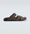 Manolo Blahnik Inezmu Leather Sandals In Beige