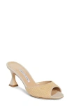 Manolo Blahnik Jadara Slide Sandal In Beige