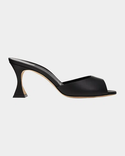 MANOLO BLAHNIK JADARONA LEATHER MULE SANDALS