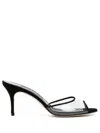 Manolo Blahnik Jadifa Clear Stiletto Mule Sandals In Black