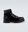 Manolo Blahnik Men's Janka Velvet And Leather Ankle Boots In Brown