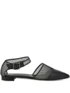 Manolo Blahnik Jatelahflat Leather Pointed-toe Flats In Black