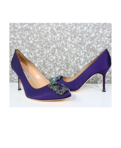 Manolo Blahnik Jewel Buckle High Heels In Multicolor