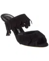 Manolo Blahnik Kelna 70 Suede Sandal In Black