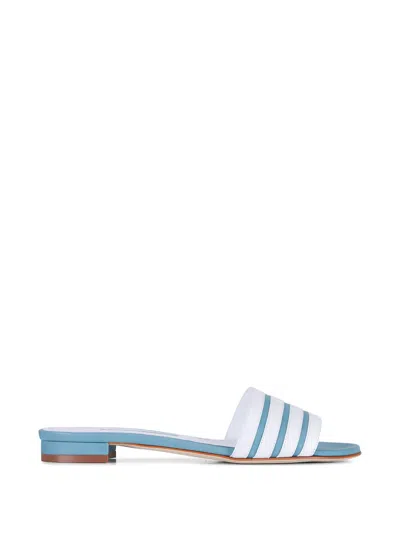 Manolo Blahnik Kenitra Striped Sandals In Blue