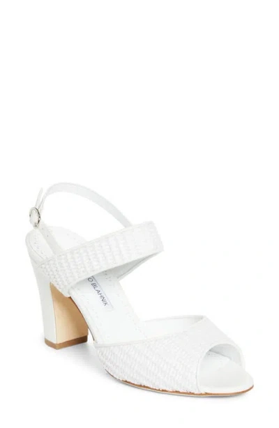 Manolo Blahnik Khiko Slingback Sandal In White