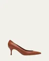 Manolo Blahnik Kietta 70 Leather Pump In Medium Brown
