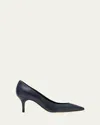 Manolo Blahnik Kietta Leather Stiletto Pumps In Navy