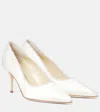 Manolo Blahnik Kifat 70 Embellished Satin Pumps In White