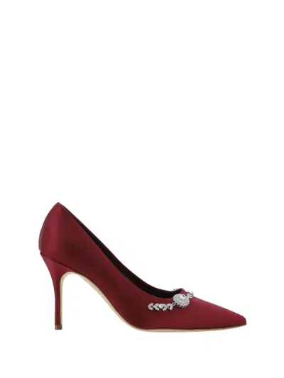 Manolo Blahnik Lamik Pumps In Red