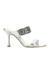 Manolo Blahnik Larapa Sandals In Gray