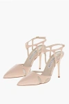 Manolo Blahnik Leather Arcadia Pumps With Stiletto Heel 11cm In Neutral