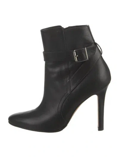 Pre-owned Manolo Blahnik Leather Boots In Black