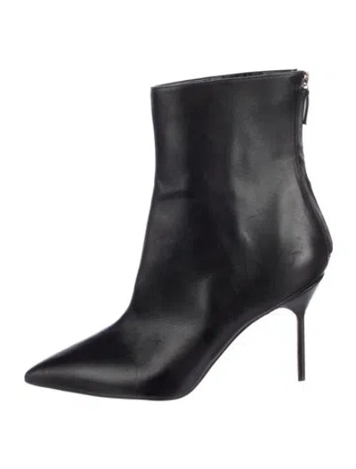 Pre-owned Manolo Blahnik Leather Boots In Black