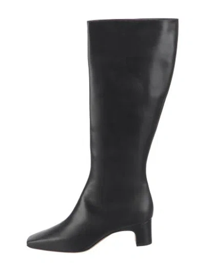 Pre-owned Manolo Blahnik Leather Boots In Black