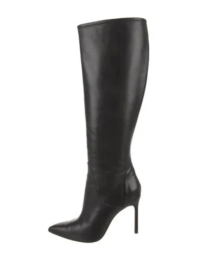 Pre-owned Manolo Blahnik Leather Boots In Black
