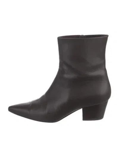 Pre-owned Manolo Blahnik Leather Boots In Brown