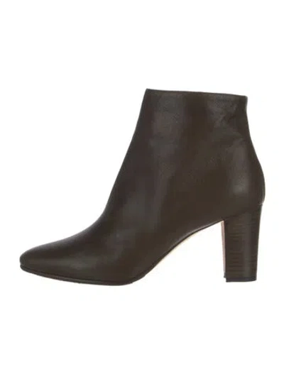 Pre-owned Manolo Blahnik Leather Boots In Brown