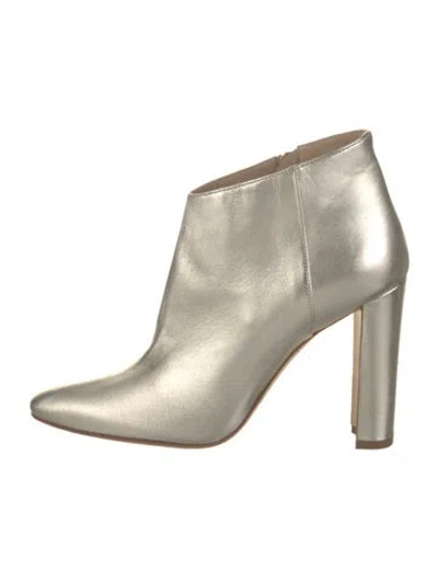 Pre-owned Manolo Blahnik Leather Boots In Gold