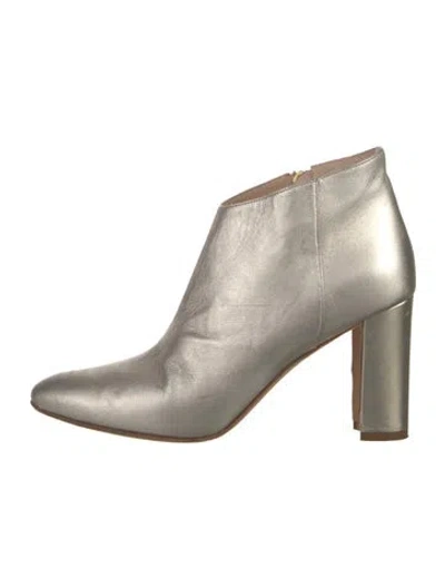 Pre-owned Manolo Blahnik Leather Boots In Gold