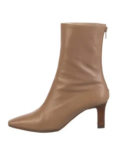 Pre-owned Manolo Blahnik Leather Boots In Neutral