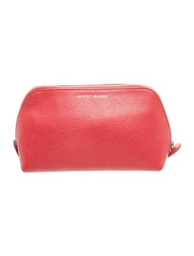 Pre-owned Manolo Blahnik Leather Clutch In Red