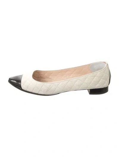 Pre-owned Manolo Blahnik Leather Colorblock Pattern Ballet Flats In Multi