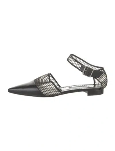 Pre-owned Manolo Blahnik Leather D'orsay Flats In Multi