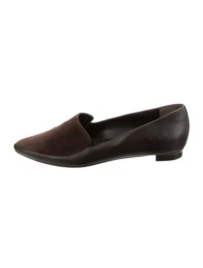 Pre-owned Manolo Blahnik Leather Loafers In Black