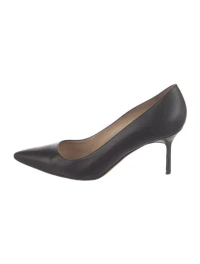 Pre-owned Manolo Blahnik Leather Pumps In Black