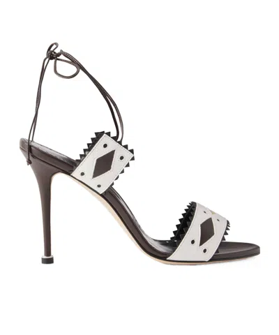 Manolo Blahnik Leather Sandals In Black