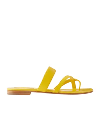 Manolo Blahnik Leather Sandals In Multi