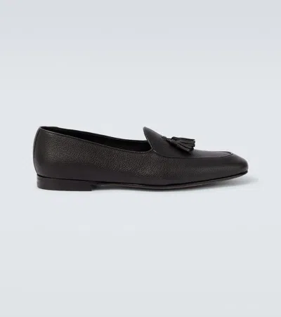 Manolo Blahnik Lennox Leather Loafers