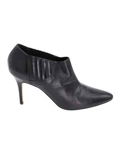 Manolo Blahnik Livrea Gore Ankle Bootie In Black Leather